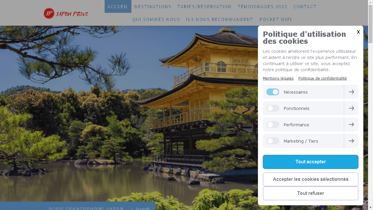 Capture d'écran de https://www.japonprive.com/